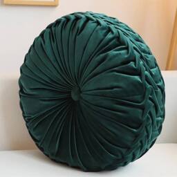 FLAVORA 45CM Green Round Cushion Soft Velvet Cushion - Size: 100 cm x 190 cm - thumbnail 6