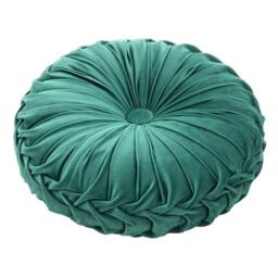 FLAVORA 45CM Green Round Cushion Soft Velvet Cushion - Size: 100 cm x 190 cm