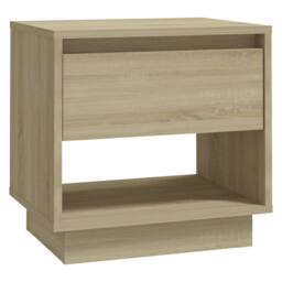 Berkfield Home Bedside Cabinet Sonoma Oak 45x34x44 cm Engineered Wood in Beige - Size: 45 x 34 x 44 cm - thumbnail 1