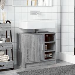 Berkfield Home Sink Cabinet Grey Sonoma 63x29x55 cm Engineered Wood - Size: 63 x 29 x 55 cm - thumbnail 1