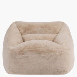 icon Natalia Rabbit Faux Fur Armchair Bean Bag in Natural - Size: Medium - thumbnail 3