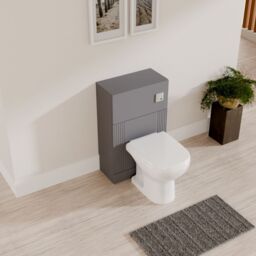 Balterley Retro Floor Standing Bathroom WC Toilet Unit - 500mm - Satin Grey - thumbnail 3