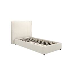 Lemon Pavilion Furniture Sunday Single Bed Frame (Pack of 2) - Linen Blend - L219xW128xH120 cm in Ivory - thumbnail 1