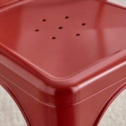 FurnitureboxUK Set of 2 Colton Industrial Steel Stackable Tolix Style Dining Chairs in Red - thumbnail 9