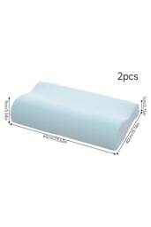 Living and Home Cooling Memory Foam Pillow with Removable Cover in Light Green - Size: Double - thumbnail 7
