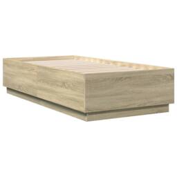 Berkfield Home Bed Frame without Mattress Sonoma Oak 90x190 cm Single in Light Tan - thumbnail 3