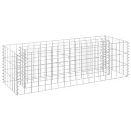 Berkfield Home Durable Gabion Raised Bed Galvanised Steel 90x30x30 cm in Silver - Size: 90 x 30 x 30 cm - thumbnail 3