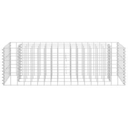 Berkfield Home Durable Gabion Raised Bed Galvanised Steel 90x30x30 cm in Silver - Size: 90 x 30 x 30 cm - thumbnail 4