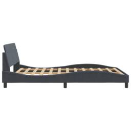 Berkfield Home Bed Frame without Mattress Dark Grey 135x190 cm Double Velvet - thumbnail 5