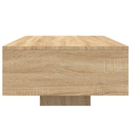 Berkfield Home Coffee Table with LED Lights Sonoma Oak 85x55x31 cm in Brown - Size: 85 x 55 x 31 cm - thumbnail 6