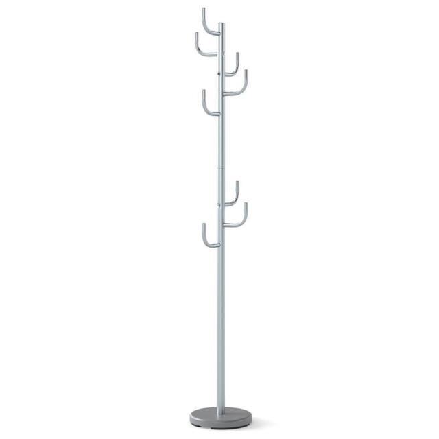 Costway Freestanding Coat Rack Cactus Coat Tree w/8 Hooks Metal Hanger Stand in Silver - image 1