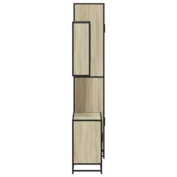 Berkfield Home 3 Piece Bathroom Furniture Set Sonoma Oak Engineered Wood in Brown - thumbnail 6