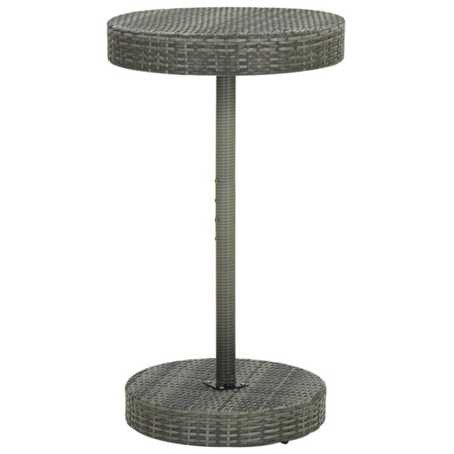 Berkfield Home Garden Table Grey 60.5x106 cm Poly Rattan - image 1