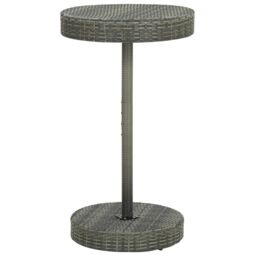 Berkfield Home Garden Table Grey 60.5x106 cm Poly Rattan - thumbnail 1