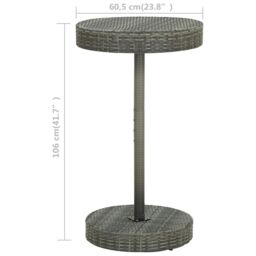 Berkfield Home Garden Table Grey 60.5x106 cm Poly Rattan - thumbnail 5