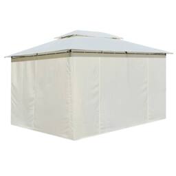 Berkfield Home Garden Marquee with Curtains 4x3 m White - thumbnail 3