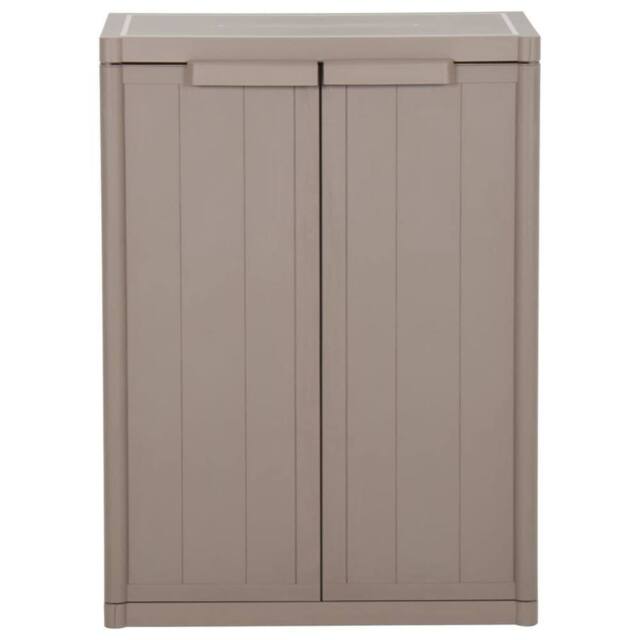 Berkfield Home Garden Storage Cabinet Brown 65x45x88 cm PP Wood Look - Size: 65 x 45 x 88 cm - image 1