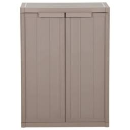 Berkfield Home Garden Storage Cabinet Brown 65x45x88 cm PP Wood Look - Size: 65 x 45 x 88 cm - thumbnail 1