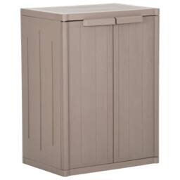 Berkfield Home Garden Storage Cabinet Brown 65x45x88 cm PP Wood Look - Size: 65 x 45 x 88 cm - thumbnail 2