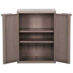Berkfield Home Garden Storage Cabinet Brown 65x45x88 cm PP Wood Look - Size: 65 x 45 x 88 cm - thumbnail 4
