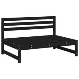 Berkfield Home Beautiful 2 Piece Garden Lounge Set Black Solid Wood Pine - thumbnail 4