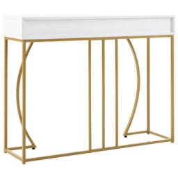 BTM Console table with 2 drawers for hallway or living room in White - thumbnail 8