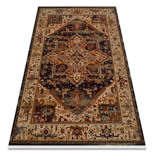 RugsX Wool Keshan Rug in Beige - Size: 120 cm x 145 cm - image 1