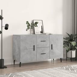 Berkfield Home Sideboard Concrete Grey 100x36x60 cm Engineered Wood - Size: 100 x 36 x 60 cm - thumbnail 2