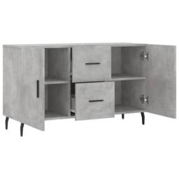 Berkfield Home Sideboard Concrete Grey 100x36x60 cm Engineered Wood - Size: 100 x 36 x 60 cm - thumbnail 5