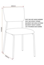 Seconique Sheldon Chair( Set Of 4 ) in Dark Grey - thumbnail 6