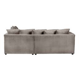 SquareBoxx Asher Jumbo Cord Corner Sofa Right Hand facing Chaise in Grey - thumbnail 4