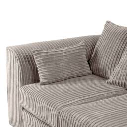 SquareBoxx Asher Jumbo Cord Corner Sofa Right Hand facing Chaise in Grey - thumbnail 5