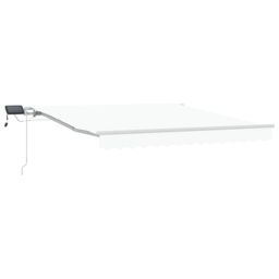 Berkfield Home Manual Retractable Awning with LED White 300x250 cm - thumbnail 2