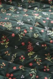 Fusion 'Nelly' Floral Print Textured Finish Duvet Cover Set in Green - Size: Double - thumbnail 3