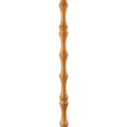 Happy Homewares Traditional Oak Wood Standing Floor Lamp Base with Bamboo Pole Design in Brown - thumbnail 4