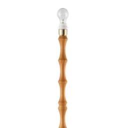 Happy Homewares Traditional Oak Wood Standing Floor Lamp Base with Bamboo Pole Design in Brown - thumbnail 8