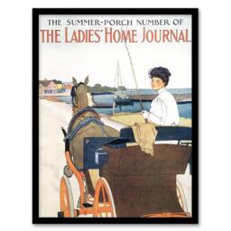 "Artery8 Home Journal Magazine Vintage Framed Wall Art Print Penfield in Beige - Size: W12"" x H16""" - thumbnail 1