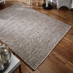 The Rug Shop UK Beige Handmade Wool Plain Luxurious Easy To Clean Area Rug - Size: 200 cm x 290 cm - thumbnail 1
