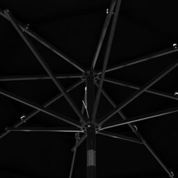 Berkfield Home 3-Tier Parasol with Aluminium Pole Black 3 m - thumbnail 5