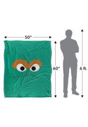 Sesame Street Oscar Face Silky Touch Super Soft Throw Blanket 152 X 127 cm in White - thumbnail 5