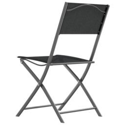 Berkfield Home 3 Piece Garden Dining Set Black Steel - thumbnail 6