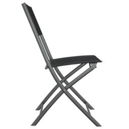 Berkfield Home 3 Piece Garden Dining Set Black Steel - thumbnail 5