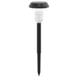 Berkfield Home Solar Pathway Lights with Ground Spikes 12 pcs White in Black - thumbnail 1