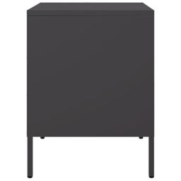 Berkfield Home Bedside Cabinet Black 36x39x50.5 cm Steel - thumbnail 7