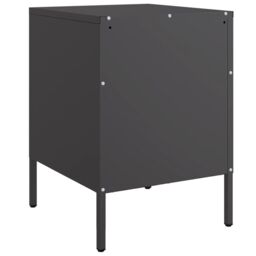 Berkfield Home Bedside Cabinet Black 36x39x50.5 cm Steel - thumbnail 8