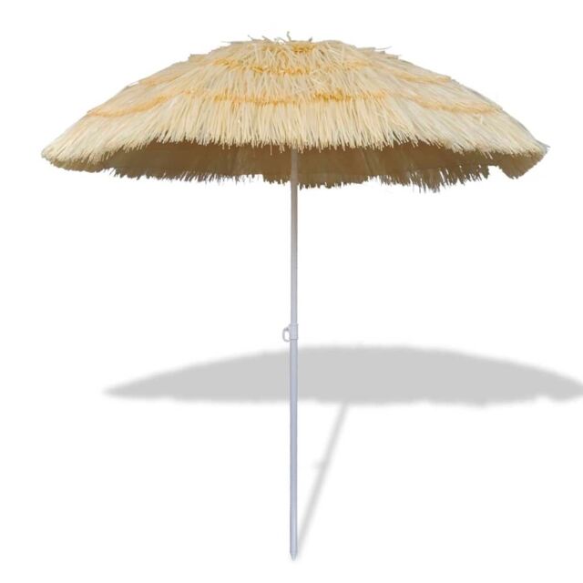 Berkfield Home Tilt Beach Umbrella Hawaii Style in Beige - image 1