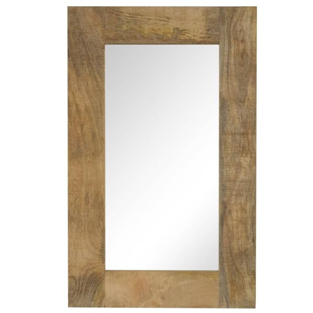 Berkfield Home Mirror Solid Mango Wood 50x80 cm in Brown - image 1