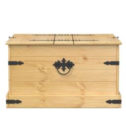Berkfield Home Storage Box Corona 78x78x45 cm Solid Wood Pine in Light Brown - Size: 78 x 78 x 45 cm - thumbnail 5