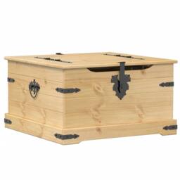 Berkfield Home Storage Box Corona 78x78x45 cm Solid Wood Pine in Light Brown - Size: 78 x 78 x 45 cm - thumbnail 1