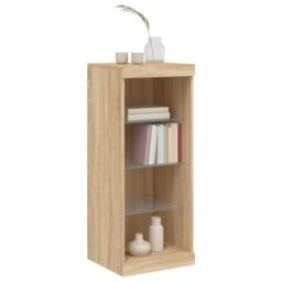 Berkfield Home Sideboard with LED Lights Sonoma Oak 41x37x100 cm in Brown - Size: 41 x 37 x 100 cm - thumbnail 4